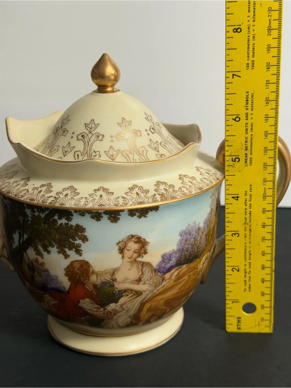 Rare Ardalt Victorian Musical Teapot 8x10” Vintage Japan